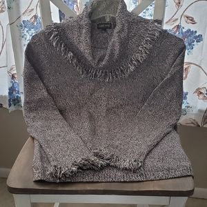 Grey fringe sweater.